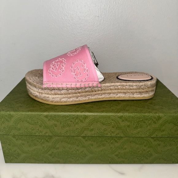 Gucci Shoes - Gucci Damita GG Eyelet Espadrilles